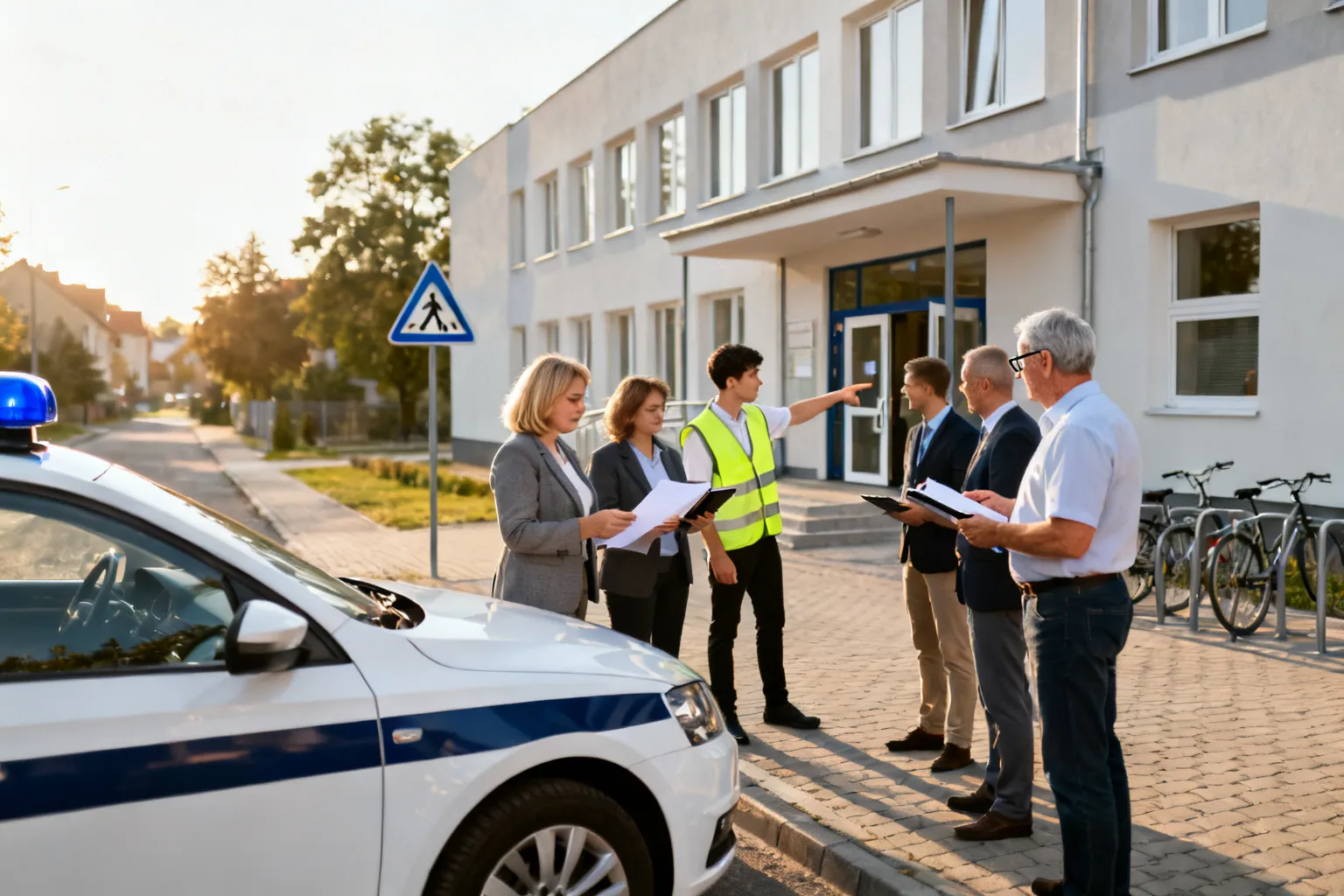 Kontrole i spotkanie edukacyjne w szkołach powiatu kartuskiego