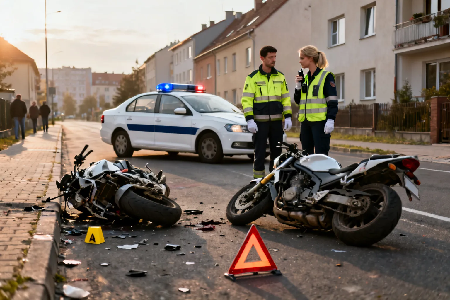 Dwa wypadki z udziałem motocyklistów w powiecie kartuskim