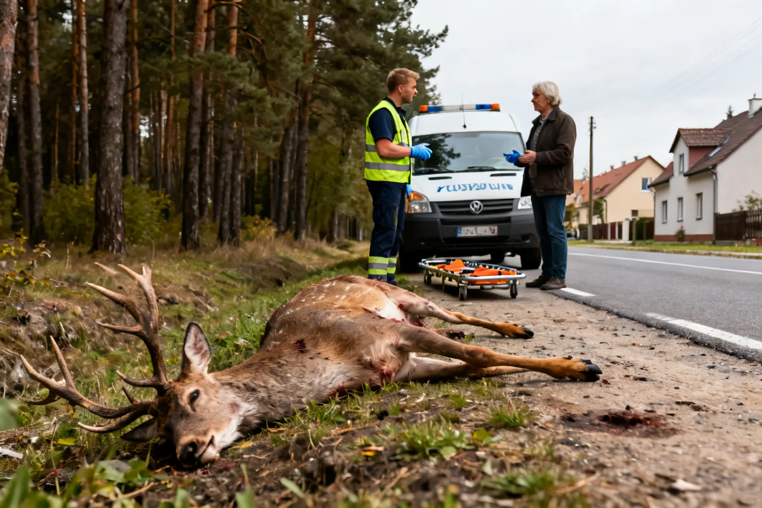 Martwy jeleń Łapino Kartuskie — spór o usunięcie padliny